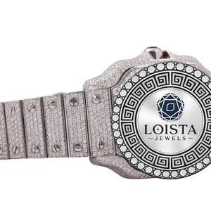 Reloj de Moissanita con Incrustaciones de Diamantes de Imitación, Estilo Hip Hop, Calidad de Exportación, para Ropa Urbana, Eventos Musicales y Fiestas, Disponible a un Precio Accesible, LOISTA - Product Image 2