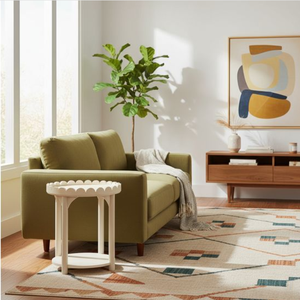 Scalloped Coffee <b>Table</b> <b>Round</b> <b>Side</b> <b>Table</b> Two Tier Accent <b>Table</b> Modern Living Room Furniture - Product Image 6