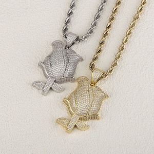 Colgante de oro de 18 quilates con adornos de elefante, mariposa, serpiente, rosa y cruz para manualidades DIY - Product Image 5