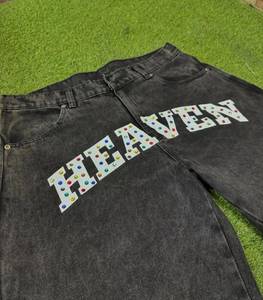 Shorts Bermuda de Mezclilla Sólida Heaven para Hombre, Cintura Media, Cordón Ajustable, Casuales, de Algodón Lavado, Ecológicos, de Secado Rápido, con Bolsillos - Product Image 2