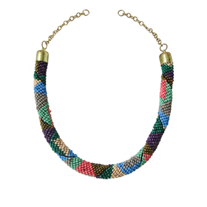 Collar con colgante de borlas en capas, cadena en tono dorado, joyería con gancho de luna para mujer, regalo para fiesta o boda - Product Image 2