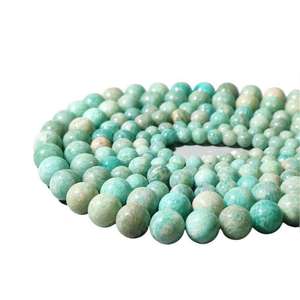 Perles en pierre d'amazonite naturelle de qualité supérieure, vente en gros, prix avantageux, perles en vrac pour bijoux femme - Product Image 1