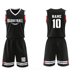Conjunto de Uniforme de Baloncesto Rojo Sublimado Dream, Cuello en V, Sin Mangas, Absorbe la Humedad, Unisex para Adultos, Todas las Temporadas - Product Image 4