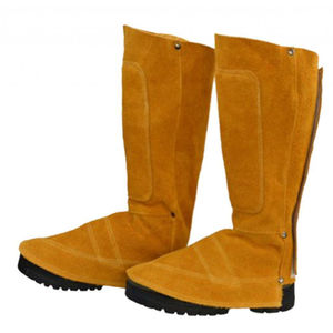 Protège-chaussures de soudage résistants au feu, protections de bottes en cuir croûte de vachette, robustes pour la lutte contre les incendies, la construction et les soudeurs - Product Image 5
