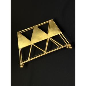 Porte-serviettes de couleur or au design artistique, accessoires de cuisine et de table pour restaurant, articles d'hôtellerie, porte-mouchoirs au design triangulaire - Product Image 4