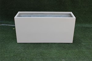 Wholesale White Fiberglass Hand Carved Classic Lightweight Durable Indoor/Outdoor Floor Rectangular <b>Planter</b> Unique Design - Product Image 6