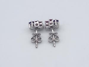 Boucles d'oreilles en tourmaline rose et améthyste, en argent sterling 925, bijoux en pierres précieuses naturelles, cadeau fait à la main pour femmes, élégant - Product Image 2