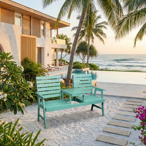 Ensemble de meubles modernes et durables en corde tressée avec structure en contreplaqué de pin américain, pliable pour l'extérieur, le jardin, la ferme et l'hôtel - Product Image 1