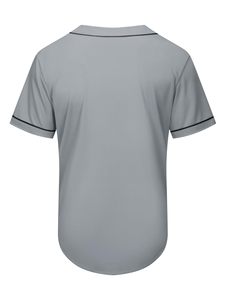 Top for Hip Hop and Street Fashion Looks Classic Sports <b>Baseball</b> Jersey Shirt with Modern Tailored Finish - Product Image 2