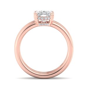 Double Band Oval <b>Cushion</b> Moissanite Diamond Hidden Halo Romantic Propose Gift 925 Sterling Silver <b>Ring</b> - Product Image 2