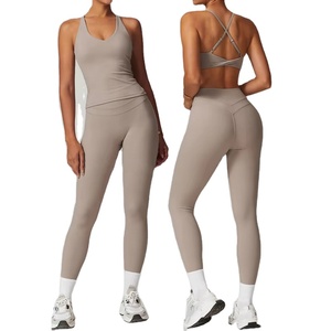 Activewear Sports Easy wear Tight Fitting Sports <b>Athletic</b> Clothes and Yoga Wear Gym Fitness Top Casual Fitness Trousers Suit - Product Image 1