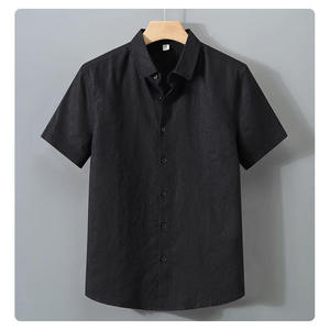 Chemises polo pour hommes d'été à boutons, couleur unie, manches courtes, chemises simples - Product Image 2