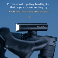 1500 Lumens LED aluminium vélo phare étanche Anti-éblouissement suspension avec lentille rotative lampe de poche vélo avant lumière