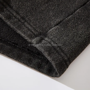 กางเกงขาสั้นผ้าดิบสำหรับผู้ชายผ้าคอตตอนซักเสื้อผ้าสำหรับผู้ชายผ้าเทอร์รี่มีความหนาแน่นสูงพิมพ์ลายเฮมผ้าฝ้าย100% ตามสั่ง - Product Image 4