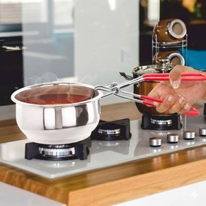 Pince à fil métallique en acier inoxydable pour hot pot, poignée enduite de vinyle, antidérapante, compatible lave-vaisselle, pour commande en gros - Product Image 1