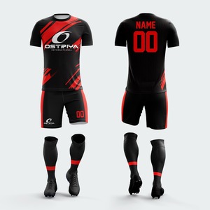 Uniformes de Fútbol para Hombre al por Mayor, Conjuntos de Camisetas Ligeras de Secado Rápido y Transpirables, Manga Corta, Logotipo Frontal, Color Sólido - Product Image 4
