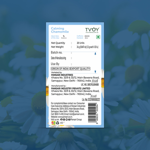 TVOY CALMING Té Verde de Manzanilla (1.2g X 20 Unidades) Té Saludable Fresco en Bolsas - Product Image 5