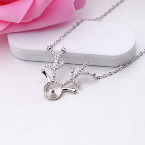 Collier pendentif en argent S925 fait main avec des bois de cerf, 8-10 cheveux de cire d'abeille, chaîne 316, accessoires en perles, nouveau accessoire de mode DIY - Product Image 5