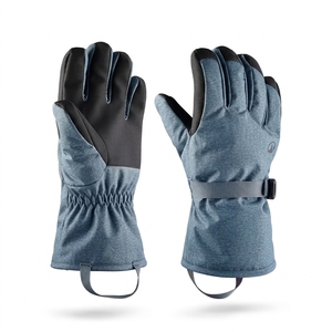 Gants de ski d'hiver antidérapants pour l'extérieur, gants de ski en cuir coupe-vent, gants de sport confortables pour la conduite et le ski avec logo personnalisé - Product Image 1