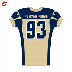 Ensemble d'uniformes de football américain personnalisés OEM, maillot et pantalon par sublimation, tenue de sport d'été respirante en polyester pour équipes - Product Image 3