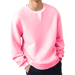 เสื้อสเวตเชิ้ตคอกลมโอเวอร์ไซส์ สีพื้น ผ้าถัก ทรงพอดีตัว แขนยาว ผู้ชาย สไตล์ลำลอง สำหรับฤดูใบไม้ร่วง - Product Image 5
