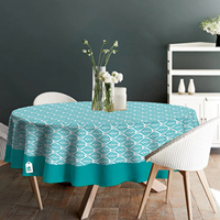 Nappe Moderne Imprimée Florale 100% Coton Pur, Tissée, Personnalisable, Imperméable et Anti-taches, pour Cuisine et Décoration Intérieure - MAYURI CREATIONS