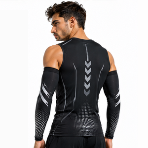 Mangas de compresión para hombre, personalizadas, para fitness, deportes, correr, ciclismo, entrenamiento, transpirables, elásticas, de soporte, atléticas, protectoras - Product Image 5