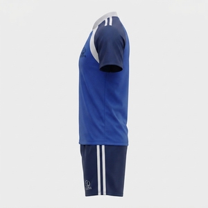 Ensemble d'uniformes de football personnalisés bleus et marine pour hommes – Maillot et short de sport professionnels - Product Image 2