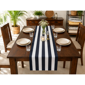 100% Cotton Printed <b>Table</b> <b>Runner</b> | Leaf Pattern Dining <b>Table</b> <b>Runner</b> | Elegant Botanical Decorative <b>Table</b> <b>Runner</b> - Product Image 5