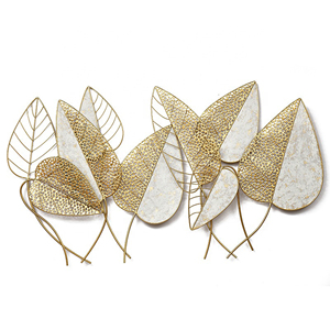 Modern Luxury Gold Metal <b>Leaf</b> <b>Wall</b> Art <b>Decor</b> Metal Ginkgo <b>Leaf</b> Hanging Sculpture for Living Room Hotel <b>Wall</b> Decoration <b>Wall</b> Art - Product Image 1