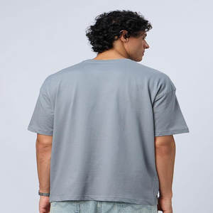 Camiseta Corta de Alta Calidad, Color Liso, Personalizada, 100% Algodón, Blanca, Extra Grande, con Hombros Descubiertos, para Hombre, Verano - Product Image 4