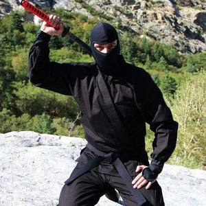 Tenue de performance unisexe légère pour adulte, uniforme de ninja noir, costume d'arts martiaux, logo personnalisé, broderie 3D en polyester/coton - Product Image 2