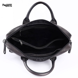 Wholesale Business <b>Simple</b> Fashion Men's PU Leather Large Capacity Laptop Briefcase for business classic style - Product Image 3