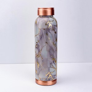 Botella de Metal y Cobre para Bebidas, Diseño Esmaltado, Tapa Hermética, Apta para Lavavajillas, Unisex - Product Image 5