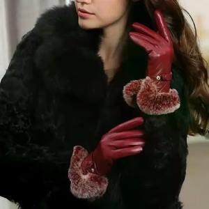 Gants d'hiver en cuir robustes, doublés thermiquement, chauds, pour le travail en extérieur, la conduite et la protection contre le froid - Product Image 5