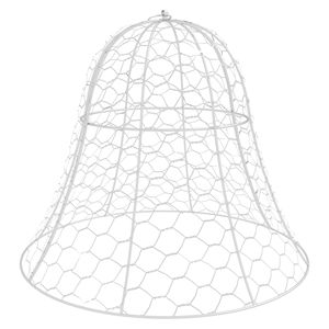 Set di 6 Campanelle da Giardino in Metallo Bianco 40x33 cm per Protezione Piante dai Parassiti e dai Predatori - Product Image 1