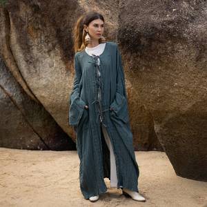 Prix d'usine, vente en gros, kimono 100% rayonne tie-dye, couverture de plage ample et confortable, veste d'été style bohème - Product Image 1