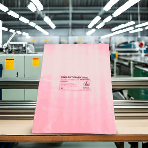 Bolsas de Polietileno de Baja Densidad (LDPE) Rosas Antiestáticas con Cierre Zip y Protección Estática para Almacenamiento y Transporte de Electrónicos - Product Image 1