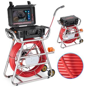 Telecamera Industriale Autolivellante per Ispezione Fognature da 100m/328ft con Touchscreen da 10.1" e Trasmettitore 512Hz con Contatore di Distanza (IP67) - Product Image 1