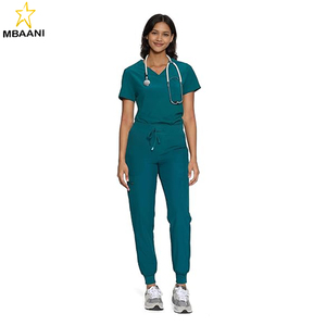 <b>Scrubs</b> for Women, Women's Medical <b>Scrub</b> Sets, V-Neck <b>Scrubs</b> <b>Top</b> & Cargo Pants with 12 Pockets - Product Image 1