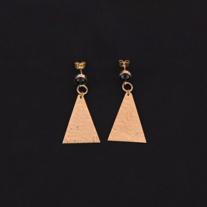 Triangle Gold Plated Trendy <b>Stud</b> <b>Earrings</b> - Product Image 2