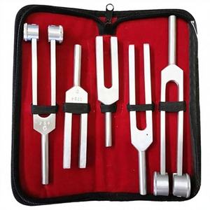 Diapasón de aluminio de grado clínico de 128 Hz con martillo de silicona | Instrumento de terapia de sonido médico/diagnóstico sensorial y de nervios - Product Image 1