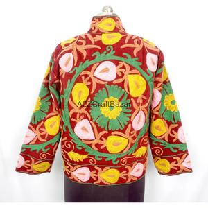 A2ZCraftBazar Vintage Embroidered Cotrise <b>Jacket</b> <b>Women</b> Eco-Friendly Quick Dry Breathable Cotton Lining Full Sleeve All Seasons - Product Image 4