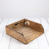 Nouveau porte-serviettes en bois rustique pour tables de cuisine, comptoirs, pique-niques, restaurants, décoration intérieure