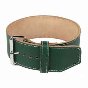 SAAR INDUSTRIES High Quality Gym Power <b>Belt</b> Unisex Green Leather Heavy Duty Non-Slip Strong Weightlifting <b>Belt</b> Training - Product Image 5