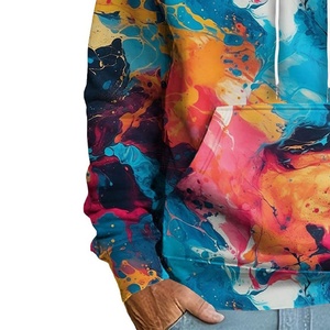 Men's Plus Size 100% Cotton Fleece Winter Loose Front Hoodie Silk Screen Printing Quick Dry Breathable Solid Hip Hop Streetwear - Product Image 5