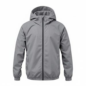 Veste imperméable de haute qualité pour homme, coupe-vent respirante et légère, grande taille, en nylon brillant, idéale pour la course en plein air - Product Image 1