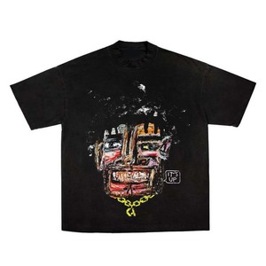 ผู้ผลิตเสื้อผ้าสตรีทแวร์แฟชั่น เสื้อยืดผ้าฝ้ายแท้ 100% สำหรับผู้ชาย ขายส่ง เสื้อยืดวินเทจสั่งทำพิเศษ หนานุ่ม - Product Image 2