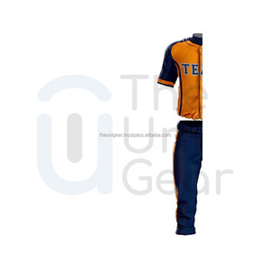 Nouveauté Uniforme de baseball de haute qualité Chemise et pantalon de baseball respirant Nom de l'équipe personnalisé Motif solide Vêtements de sport - Product Image 2