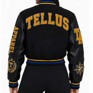 TELLUS APPAREL Veste légère d'hiver respirante de style universitaire pour femmes avec poignets côtelés, couleurs et tailles personnalisables tendance - Product Image 6